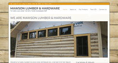 Desktop Screenshot of mawsonlumber.com